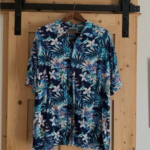 Cubavera Navy Floral Men's Shirt